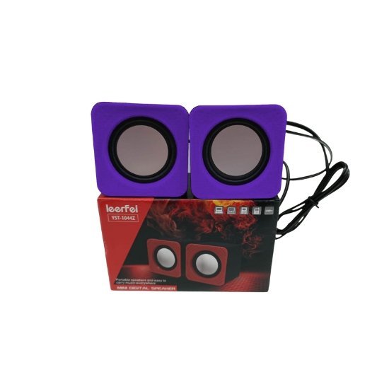 Caixa de Som Mini Digital Speaker Leerfei, YST-1044Z 6W, USB, Roxo