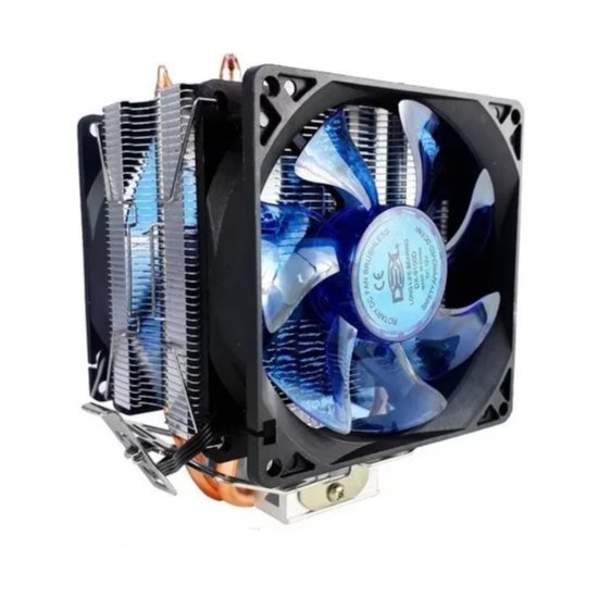 Air Cooler CPU Universal DEX, Processador Intel / Amd, Fan Duplo LGA1150, Am3, FM, Azul – DX-9100D