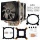 Air Cooler CPU Universal DEX, Processador Intel / Amd, Fan Duplo LGA1700 2011 Am3+ Am4 – DX-9300D