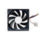 Cooler Fan Dex DX-12C, Preto, 120mm, Gabinete Ventoinha