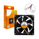 Cooler Fan Dex DX-8C, Preto, 80mm, Gabinete Ventoinha