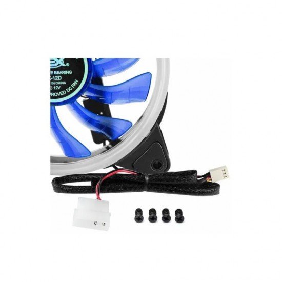 Cooler Fan Dupla Face DEX, DX-12D, Azul 30-LED, 120mm, Gabinete Ventoinha