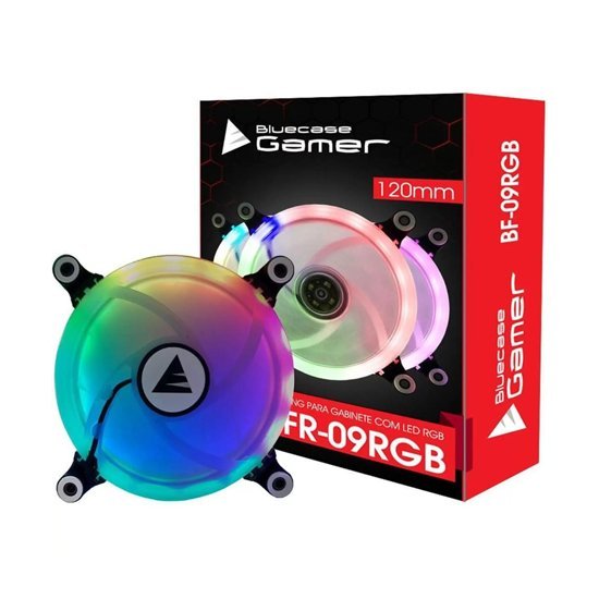 Cooler Fan Bluecase Ring BFR-09RGB, LED RGB Por Controlador, 120mm