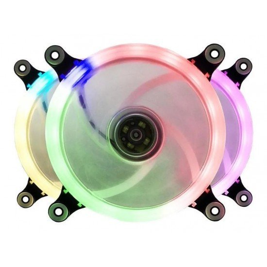 Cooler Fan Bluecase Ring BFR-09RGB, LED RGB Por Controlador, 120mm