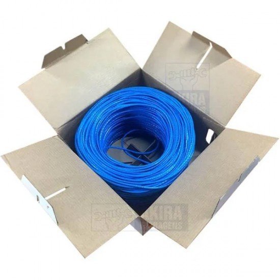 Caixa de Cabo Ultra Megatron CFTV 4PX24AWG CAT5 300m Azul