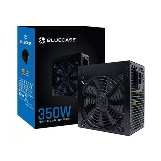 Fonte de Alimentação para PC, Bluecase ATX BLU 350, PFC Ativo, 350W Bivolt 115V/230V