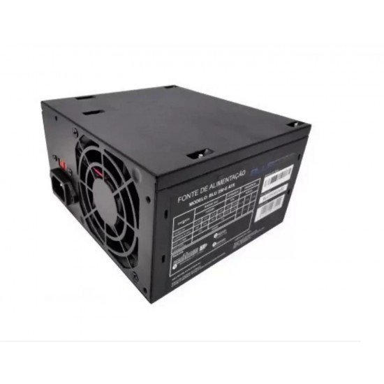 Fonte de Alimentação para PC, Bluecase ATX BLU 350, PFC Ativo, 350W Bivolt 115V/230V