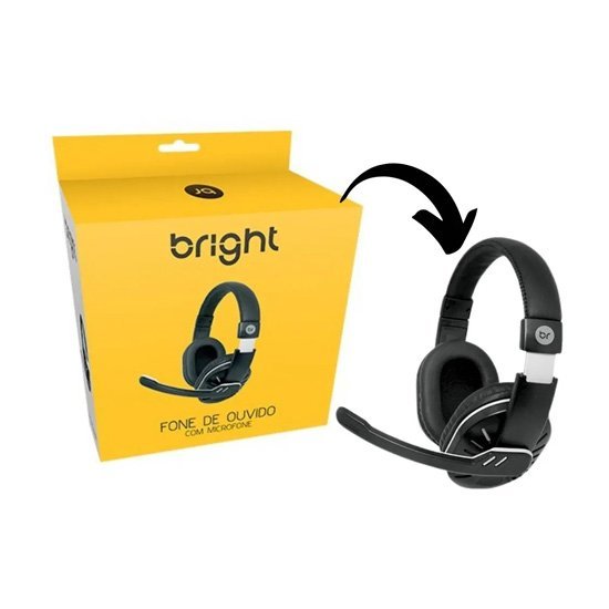 Headset Gamer Home Bright, 0181, Haste Regulavel, Preto