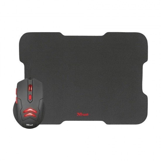 Kit Mouse e Mousepad Gamer Trust Ziva, Até 3000 DPI, T21963