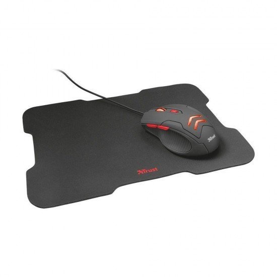 Kit Mouse e Mousepad Gamer Trust Ziva, Até 3000 DPI, T21963