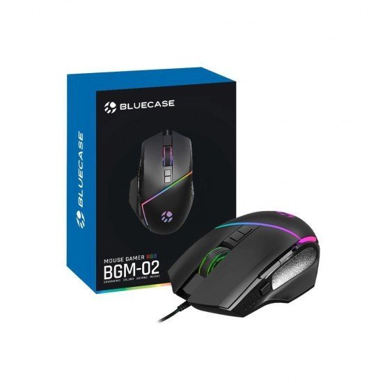 Mouse Gamer Bluecase, BGM-02, 6400DPI, LED RGB