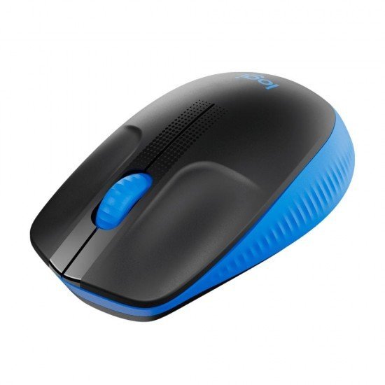 Mouse Logitech, Sem Fio, M190, Ambidestro, Pilha Inclusa, Azul