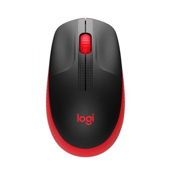 Mouse Logitech, Sem Fio, M190, Ambidestro, Pilha Inclusa, Vermelho