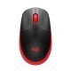 Mouse Logitech, Sem Fio, M190, Ambidestro, Pilha Inclusa, Vermelho