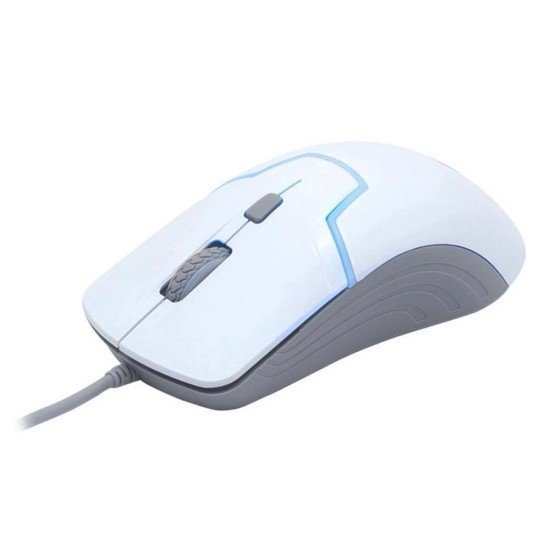 Mouse Gamer HP, M100, USB, 1600DPI, Branco/Cinza, LED