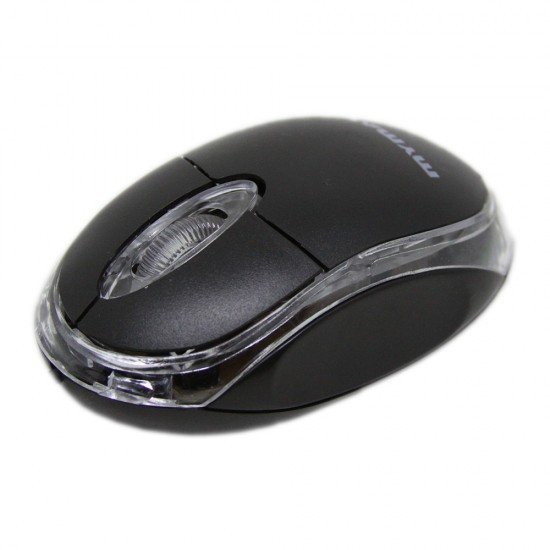 Mouse Básico Mymax, Mouse Neon, 800DPI, USB, Preto