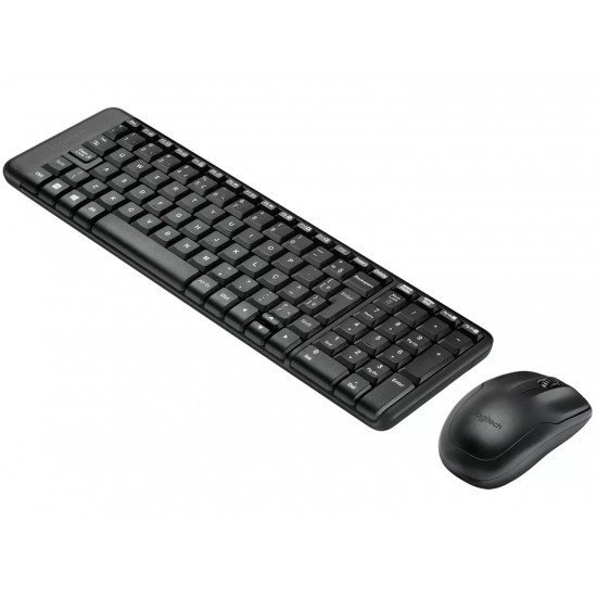 Kit Teclado e Mouse Logitech, Sem Fio, MK220, ABNT2