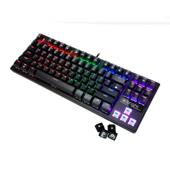 Teclado Gamer Mecânico Bright Compact GTC559, Swith Blue, Led, Us