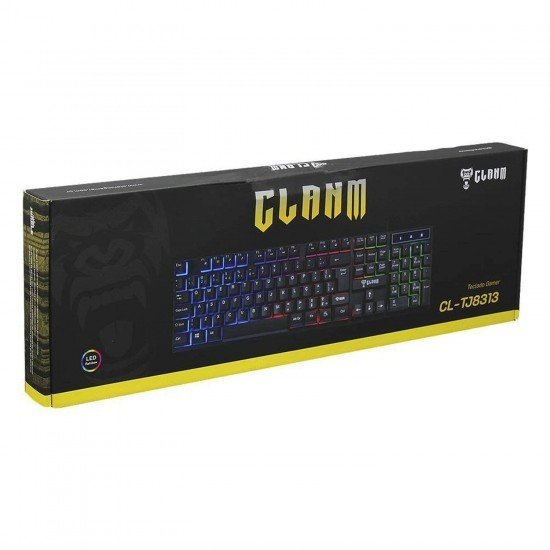 Teclado Gamer Clanm CL-TJ8313, ABNT2 - LED Rainbow, USB