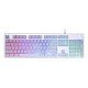 Teclado Gamer HP K500f, Iluminação Em LED, ABNT, Branco/Prata